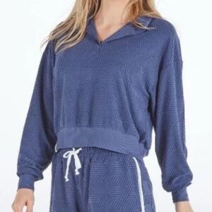NWT Simply Southern Navy Blue Geometric Pullover